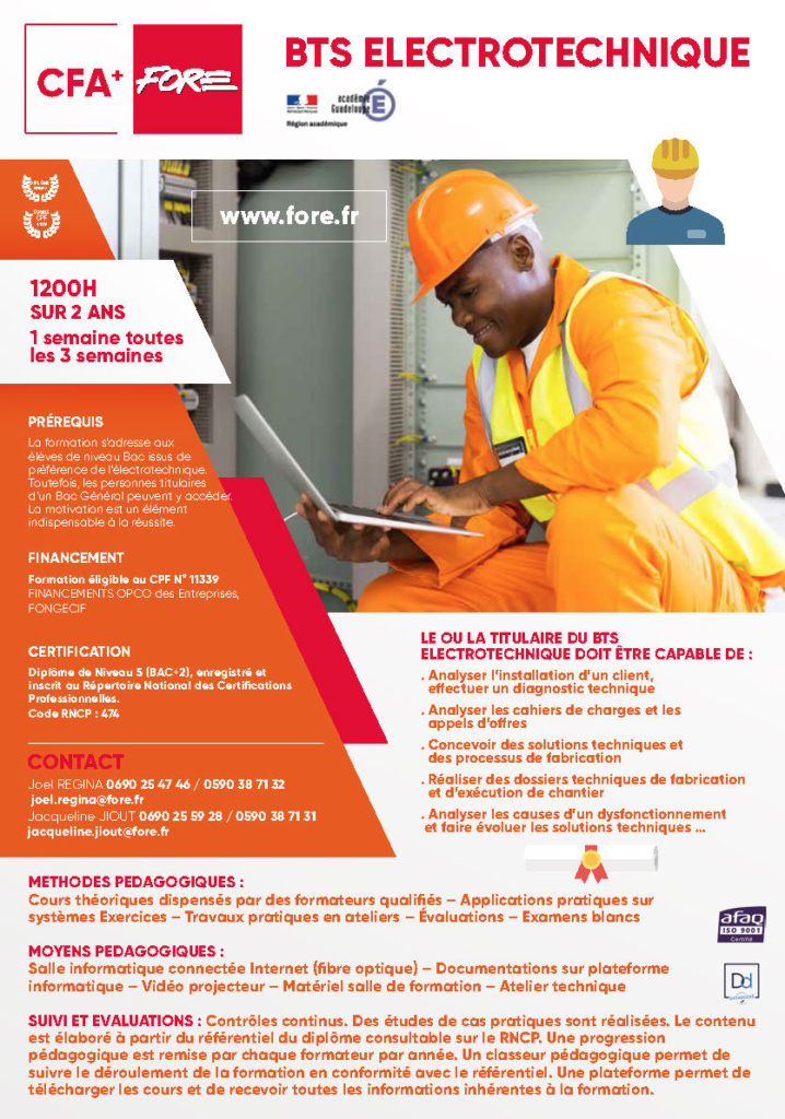 Formation bts electrotechnique